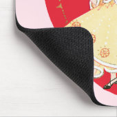 レトロバレンタインデー、ヴィンテージハーレクインとハート マウスパッド (コーナー)