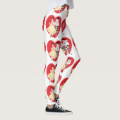 レトロバレンタインデー、ヴィンテージハーレクインとハート レギンス (右)