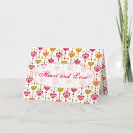 レトロバレンタインハートグリーティングカード シーズンカード