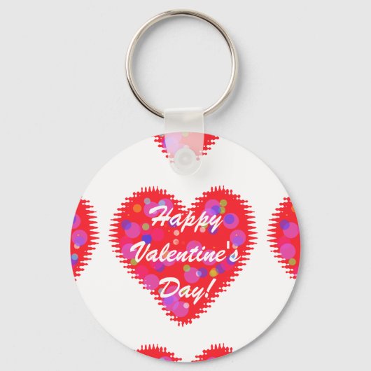レトロバレンタインハート キーホルダー (正面)