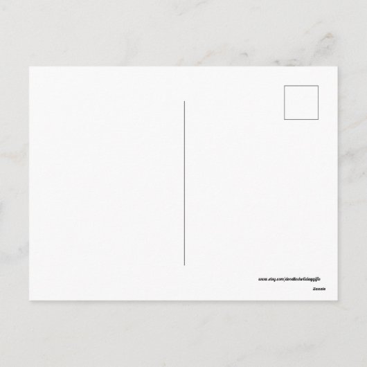 レトロバレンタインホエールホリデーかわいいハガキ シーズンポストカード (裏面)