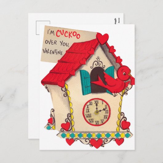 レトロバレンタインヴィンテージはがき シーズンポストカード (正面/裏面)