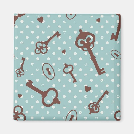 レトロバレンタイン鍵 マグネット (正面)