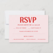 レトロバレンタインRSVP ウェディング返信カード 出欠カード (正面)