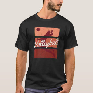 レトロバレーボールスポーツプレーヤーコーチヴィンテージビーチ Tシャツ