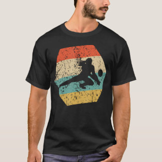 レトロバレーボールダメージヘキサゴン Tシャツ