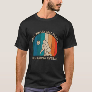 レトロバレーボールデザインおばあちゃんのMoクール用 Tシャツ