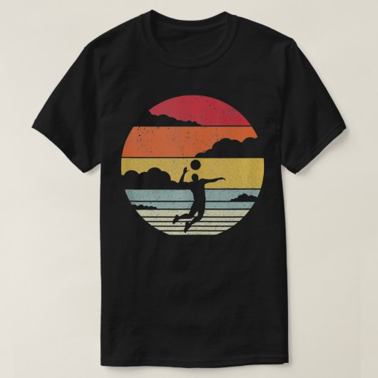 レトロバレーボール Tシャツ (デザイン正面)