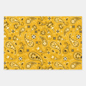 レトロバンダナペイズリーパターン ラッピングペーパーシート (正面3)