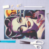 レトロバンパイアピンアップ 薄葉紙 (クラフト)