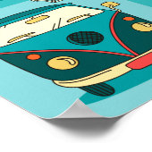 レトロバン(カスタムメッセージ) ポスター (角)