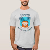 レトロバン Keep Going Adventure Awaits Tシャツ (正面)