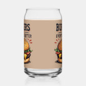 レトロバーガー恋人ヴィンテージタイポグラフィフードアート ガラス缶 (左)