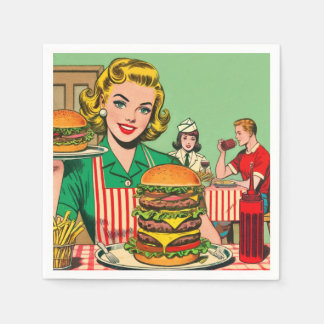 レトロバーガー漫画 スタンダードカクテルナプキン