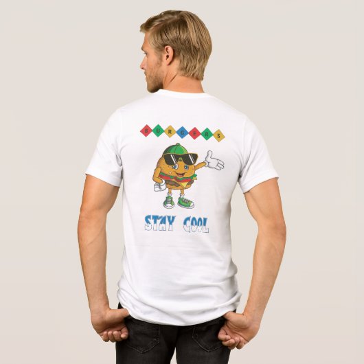 レトロバーガー漫画 トライブレンドTシャツ (裏面全面)