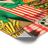 レトロバーガー漫画 ポスター (角)