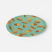 レトロバーガー&フライズ ペーパープレート (アングル)