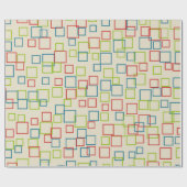 レトロバースデーパーティースクエアラップ紙 ラッピングペーパー (フラット)