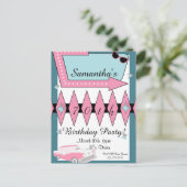 レトロバースデー どんな年齢でも、1950年代スタイル ポストカード (スタンド正面)