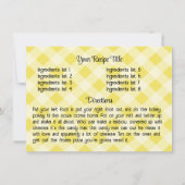 レトロバースト香り料理料理本レシピカード 招待状 (裏面)