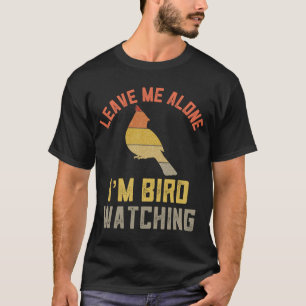 レトロバードウォッチャー男性へ野鳥観察鳥類学 Tシャツ