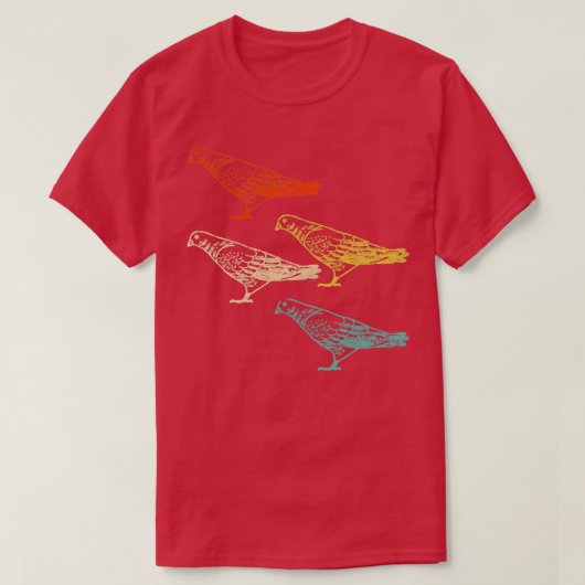 レトロバードハト Tシャツ (デザイン正面)