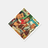 レトロバービール漫画 スタンダードカクテルナプキン (角)