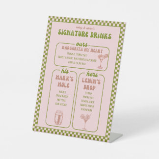 レトロバーメニュー 台座サイン