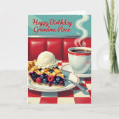 レトロパイとコーヒー | おばあちゃんの誕生日 カード (正面)