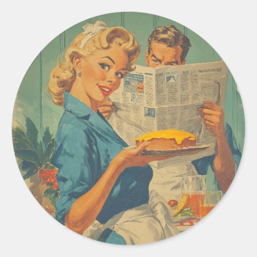 レトロパイと紙チャーム ラウンドシール (正面)