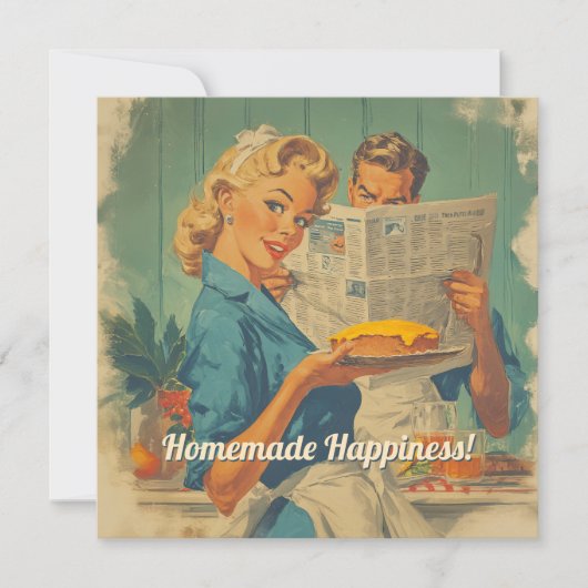 レトロパイと紙チャーム 招待状 (正面)