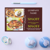 レトロパイチキンデリショップディナーケータリング チラシ (シングル)