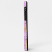 レトロパイナップル熱帯プリント薄紫バックグラウンド Case-Mate iPhoneケース (裏面/左)