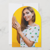 レトロパイナップルPickleballブライダルシャワー写真 招待状 (裏面)