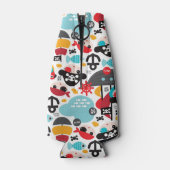 レトロパイレーツイラストレーションセーリング ボトルクーラー (裏面)