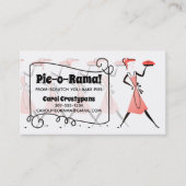 レトロパイ女の子のエプロンベーキングのパン屋の名刺 名刺 (正面)