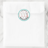 レトロパイ女の子ベーキング私のキッチンベーカリーst... ラウンドシール (バッグ)