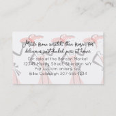 レトロパイ女性ベーカリーベーキングパティシエ料理 名刺 (裏面)