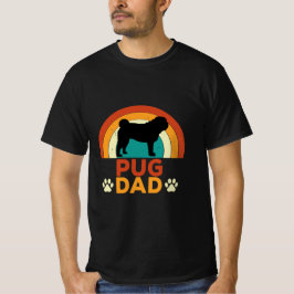 レトロパグお父さん Tシャツ