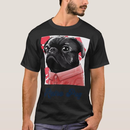 レトロパグ レトロモップ Tシャツ (正面)