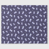 レトロパステルアーケードムーンアンドスターズ ラッピングペーパー (フラット)