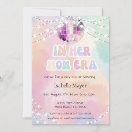 レトロパステルインザマママエラベビーシャワー招待状 招待状