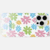 レトロパステルカスタムフローラアートパターン Case-Mate iPhoneケース (裏面 (横))