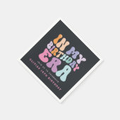 レトロパステルカラフルモダン誕生日の時代 スタンダードカクテルナプキン (角)