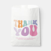 レトロパステルカラフルモダン誕生日の時代 フェイバーバッグ (正面)