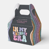 レトロパステルカラフルモダン誕生日の時代 フェイバーボックス (正面サイド)