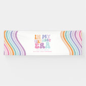 レトロパステルカラフルモダン誕生日の時代 横断幕 (横)