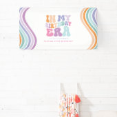 レトロパステルカラフルモダン誕生日の時代 横断幕 (インサイチュ)
