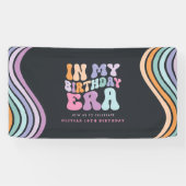 レトロパステルカラフルモダン誕生日の時代 横断幕 (横)