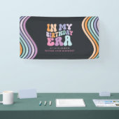 レトロパステルカラフルモダン誕生日の時代 横断幕 (トレードショー)